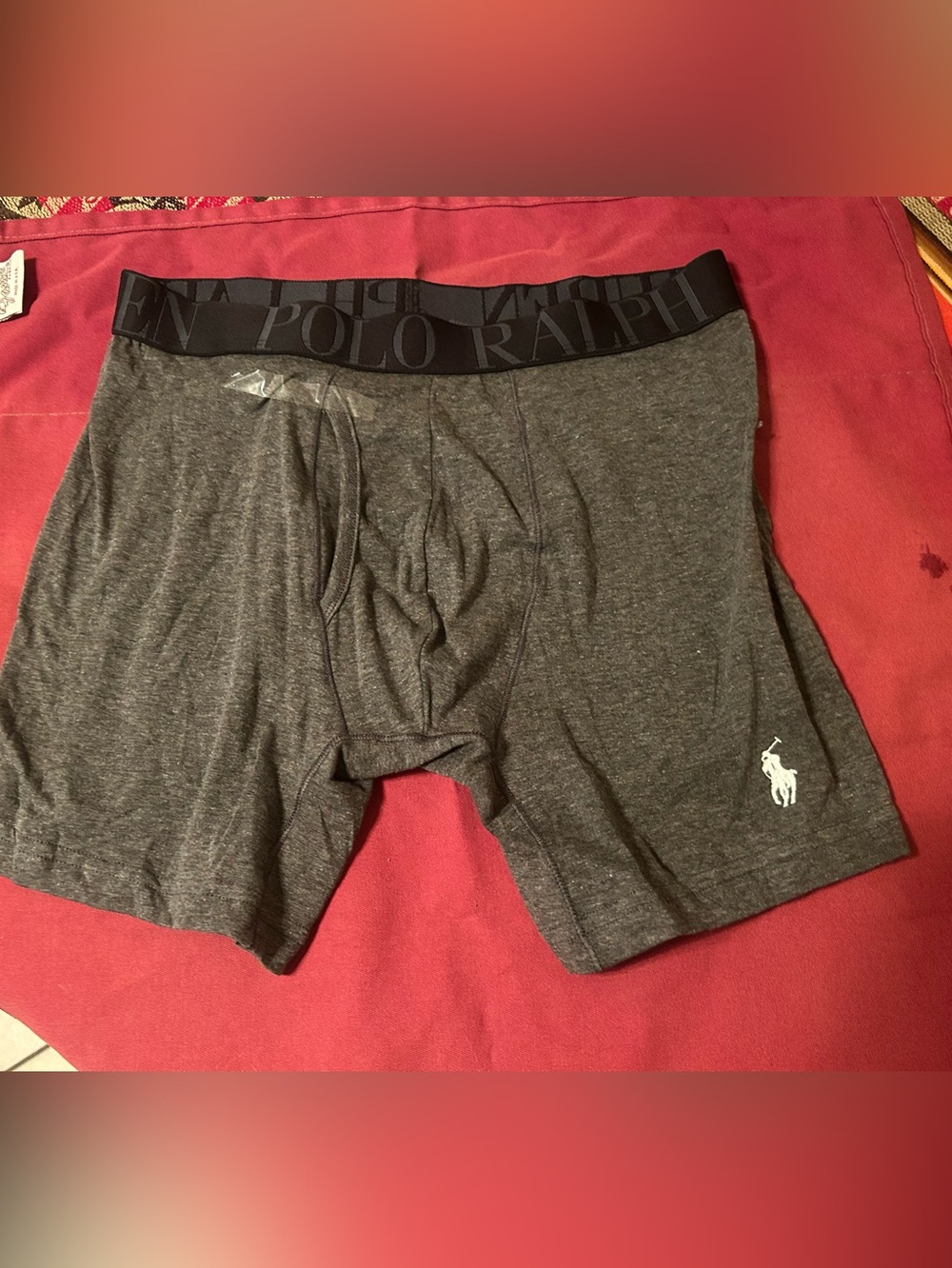 Polo by Ralph Lauren Men's Gray Classic Stretch Cotton Medium Boxer Briefs